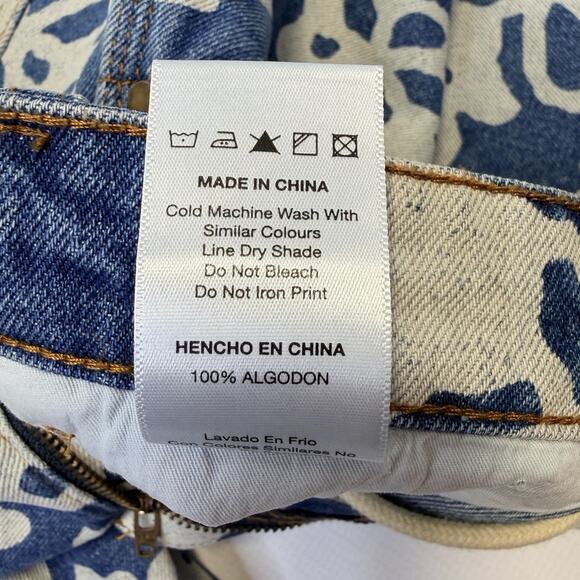 Butter Goods Baggy Jeans Mens 36 Blue White Floral Print Denim Pants Streetwear - Picture 12 of 16